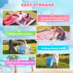 Inflatable Bounce House with Ball Pool, Basketball Hoop, Jumping Bouncy Castle with Blower for Indoor Outdoor, Pink - Image 7
