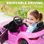 Maserati Gran Turismo Licensed 12V Kids Electric Car w/ Remote Control, Soft Start, LED Lights, Music, Horn - Image 7
