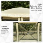Pop Up Camping Canopy Gazebo Screen Shelter Tent with Mesh and Carry Bag - Image 6