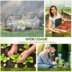 4' x 2' x 2' Portable Mini Greenhouse, Small Green House with PVC Cover, Roll-up Zippered Windows for Indoor, Outdoor Garden, Clear - Image 7