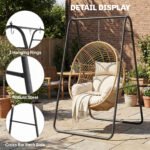 Hammock Chair Stand Only Heavy Duty Solid Steel A-Frame for Hanging Hammock, Egg Chair, Max Load 330 LBS, Black - Image 7