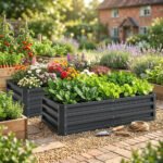 Galvanized Raised Garden Bed, 4' x 2' x 1' Metal Planter Box, for Growing Vegetables, Flowers, Herbs, Succulents, Gray - Image 7
