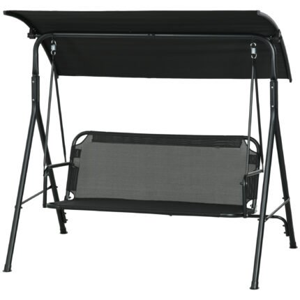 3-Seat Outdoor Patio Swing Chair w/ Cushion