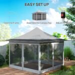 12 x 12 ft. Canopy Tent with Mesh Netting, UPF50+ Pop Up Tent with Carry Bag for Garden, Patio - Image 4