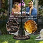 20lbs Half Round Patio Umbrella Base Outdoor Decorative Resin Parasol Stand Holder for Φ1.5", Φ1.9" Pole, for Lawn, Deck, Backyard, Garden - Image 4