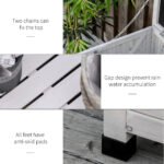 75 Gallon Wooden Deck Box, Outdoor Storage Container with Aerating Gap & Weather-Fighting Finish, Grey - Image 7