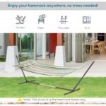Universal Hammock Stand 10-13ft Adjustable Steel Stand Space-Saving and Portable Carrying for Indoor and Outdoor Use, Black - Image 6