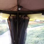 10' x 13' Patio Gazebo, Aluminum Frame Double Roof Outdoor Gazebo Canopy Shelter with Netting & Curtains - Image 8