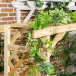 Patio Garden Bench, Wooden Bench, Outdoor Bench for Vines/Climbing Plants, Natural - Image 7