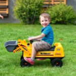 Kids Bulldozer Ride-On Toy for Toddler with Tough Wheels, Outdoor Construction Toy with Controllable Digging Bucket, Yellow - Image 2