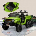 12V 4x4 Kids Electric Car w/ 2WD/4WD Switchable, Remote Control, Spring Suspension System, Back Trailer, Camouflage - Image 3