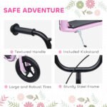 Kick Scooter for Kids 5-12 Years Old with Adjustable Height Handlebar, Non-slip Footplate, Big Wheels, Rear Brake - Image 5