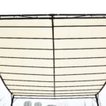 10' x 10' Steel Outdoor Pergola Gazebo, Patio Canopy with Weather-Resistant Fabric and Drainage Holes for Backyard, Deck, Garden, Cream White - Image 8