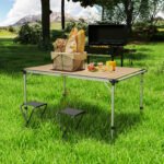 Folding Camping Table, Adjustable Height Aluminum Table, Portable Camping Table for Picnic, Beach, BBQ - Image 7