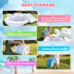 Inflatable Bounce House, 3-in-1 White Castle Bouncy House with Slide, Ball Pit and 370W Blower for Kids Ages 3-8, White - Image 7