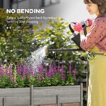 Wooden Raised Garden Bed, Large Elevated Planter Box with Legs, Bed Liner and Drain Holes, 7.4' x 1.8' x 2.6', Gray - Image 7