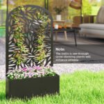 Metal Garden Bed with Trellis for Climbing Plants, Freestanding or Wall Mounted Flower Bed for Garden, Patio, Balcony - Image 8