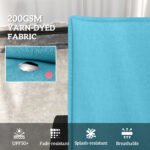 Foldable Chaise Lounge Cushion Set of 2, Outdoor Lounge Chair Cushion Set, UPF50+ 200gsm Fabric, 48" x 23", Light Blue - Image 4