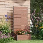 Trellis Planter for Climbing Plants, Raised Garden Bed with Trellis, Planter Box for Outdoor, 28.25" x 15" x 59", Brown - Image 2