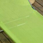 2 Piece Folding Chaise Lounge Chairs, Pool Sun Tanning Chairs with Reclining Back, Breathable Mesh Seat, Headrest for Beach, Yard, Patio, Green - Image 7