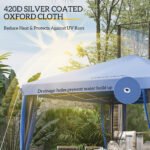10' x 10' Pop Up Canopy Tent with Netting, Instant Gazebo, Screen House Room with Carry Bag, Height Adjustable, for Outdoor, Garden, Patio, Camping - Image 5