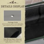 Raised Garden Bed with PE Greenhouse Cover Outdoor Planter Box for Herbs and Vegetables, 48 x 22 x 46 inch, Dark Gray - Image 5