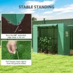 Walk-in Portable Greenhouse Small Greenhouse for Outdoors with UV-resistant PE Cover, 6.6' x 2.5' x 5.6' Green - Image 7