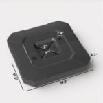 2-Piece Cantilever Umbrella Base Weight Set, 231 lb Water or Sand Fillable Outdoor Offset Umbrella Weights - Image 3