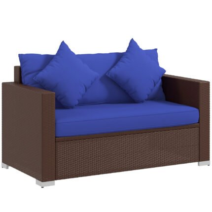 Wicker Loveseat with Patio Furniture Couch