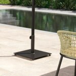 Square Patio Umbrella Base, 29 lbs Metal Umbrella Stand Base with Adjustable Foot Pads, Heavy Duty Patio Umbrella Holder for 1.5"/1.9" Umbrella Poles for Outdoor, Lawn, Poolside - Image 8