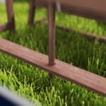 Outdoor Wooden Kids Picnic Table & Bench Set with Cushions and Umbrella, for Patio, Garden, Navy Blue - Image 8