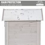 Wooden Garden Cabinet 4-Tier Storage Shed Lockable Organizer w/ Foot Pad Handle - Image 6