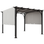 10' x 10' Patio Pergola with Weather-Resistant Steel Frame, Backyard Sun Shade Canopy Cover Shelter for Porch Party, Garden, Grill Gazebo