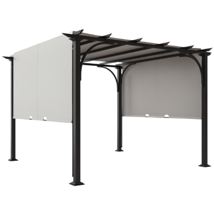 Steel Pergola, 10' x 10', with Canopy
