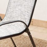 3 Pieces Bistro Set, Small Patio Furniture Set with Stackable Chairs and Glass Table for Backyard, Balcony, Gray - Image 8