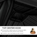 10' x 10' Hardtop Gazebo, Pavilion Gazebo with Curtains, Nettings, Aluminum Frame, Hooks, for Garden, Patio - Image 6