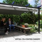 13' x 13' Aluminum Retractable Pergola Canopy, Outdoor Pergola for Garden, Patio, Backyard, Deck - Image 6