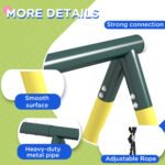 Metal Swing Set for Backyard 5 in 1 Design Holds up to 440 lbs. for Ages 3-8, Yellow - Image 7