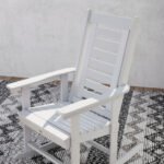 2 Pieces Outdoor Rocking Chairs, HDPE Patio Rockers with 28" High Back, Wide Armrests for Porch Backyard, White - Image 8