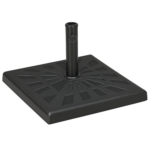 42lbs Resin Patio Umbrella Base, 20" Square Outdoor Umbrella Stand Holder for Parasol Poles 1.26", 1.5", and 1.9" Dia