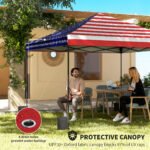10 x 10 ft Pop Up Canopy Tent with One Push Setup, Outdoor Portable Instant Canopy Shelter w/ Roller Bag - Image 5