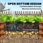 Galvanized Raised Garden Bed, 4' x 2' x 1' Metal Planter Box, for Growing Vegetables, Flowers, Herbs, Succulents, Brown - Image 6