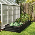 95" x 36" x 12" Galvanized Raised Garden Bed, Easy DIY and Cleaning for Growing Flowers, Herbs, Succulents, Black - Image 8