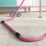 Folding Gymnastics Bar for Kids, Adjustable Height, Bubble Gum Pink - Image 8
