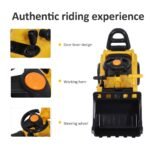 Kids No Power Ride-On Excavator with Manual Control Bucket, Yellow - Image 7