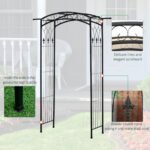 7Ft Garden Arch Arbor, Metal Arch Trellis for Climbing Vines, Garden Archway for Wedding, Bridal Party, Ceremony - Image 4
