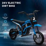24V 350W Electric Dirt Bike Up to 15 MPH w/ Twist Grip Throttle - Image 6