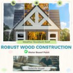 Outdoor Playhouse, Wooden Kids Playhouse with Dog Door, Flower Box, Cookware & Window for Garden Ages 2+, Gray - Image 5