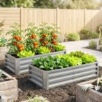 Galvanized Raised Garden Bed, 4' x 2' x 1' Metal Planter Box, for Growing Vegetables, Flowers, Herbs, Succulents, Silver - Image 2