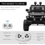 12V Battery Powered Kids Ride On Car Off Road Truck Toy w/ Parent Remote, Black - Image 6